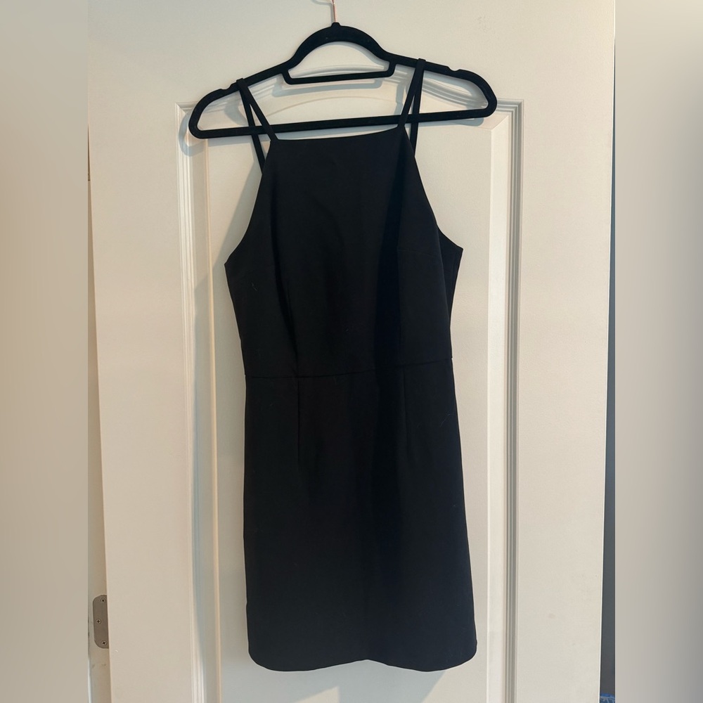 French Connection Black Halter Sheath Dress